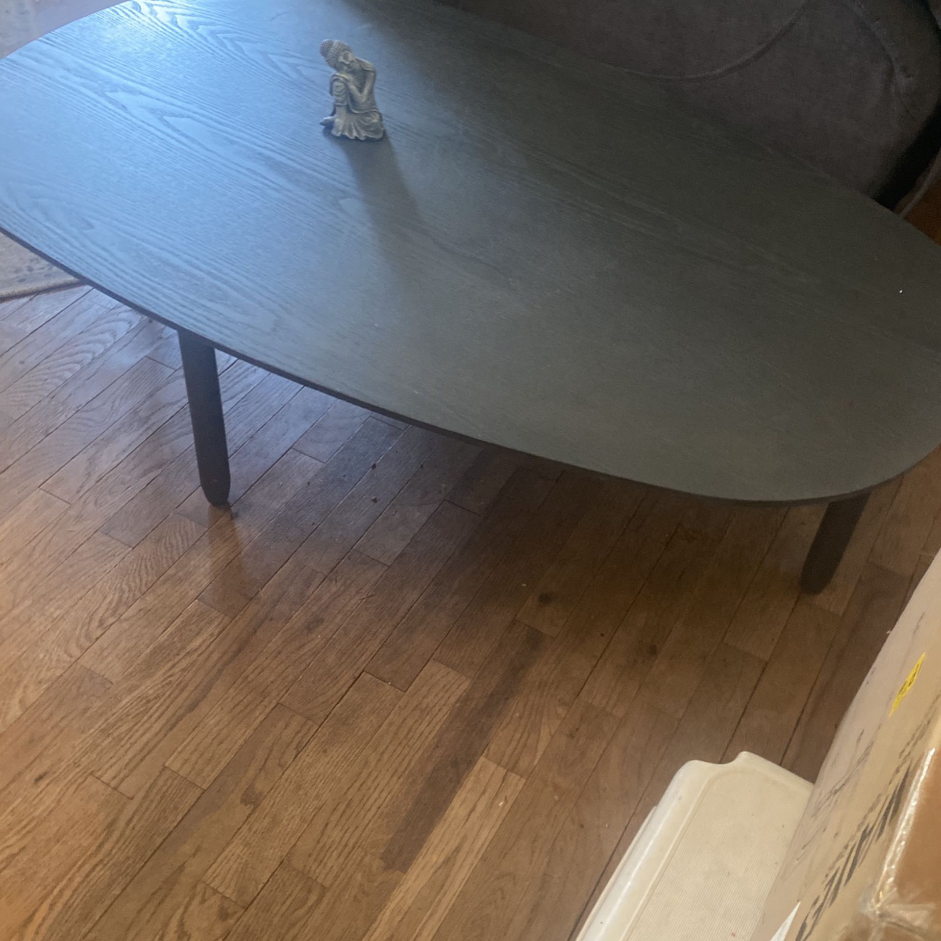 GREY  COFFEE TABLE MODERN Free Today. Broadway and Linden North Boulder DESIGN 14x52x32. AVOCADO SHAPE WOOD 