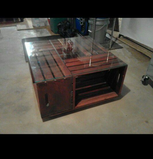 Free Unique Coffee Table Made Of Crates