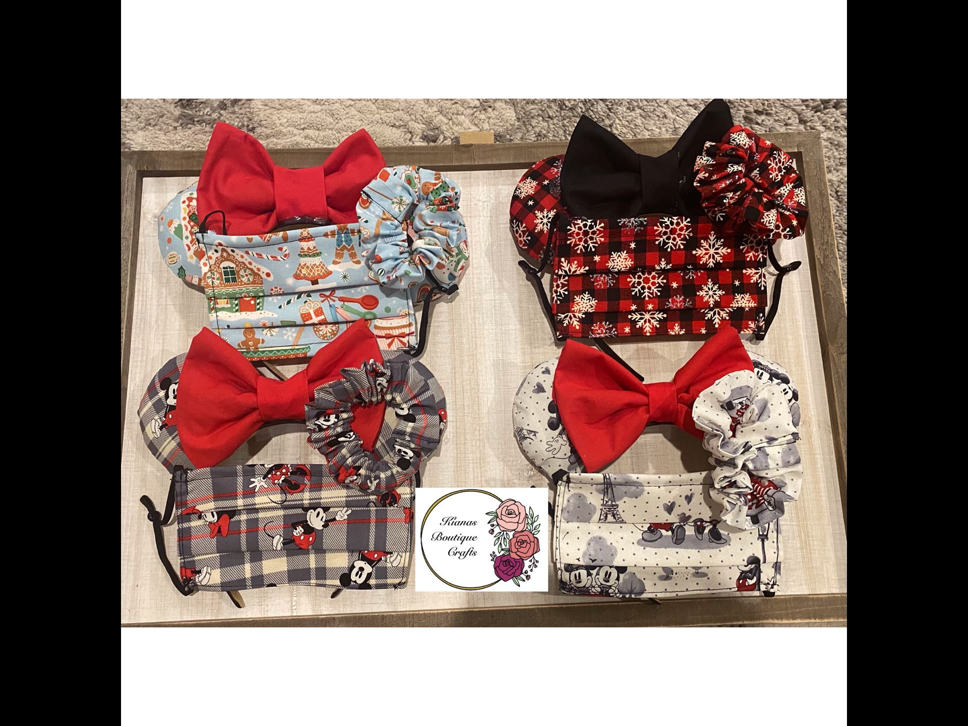 Mickey Ears, Scrunchie, and Mask Sets !!