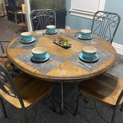 6 Piece Wood Dinette Set 