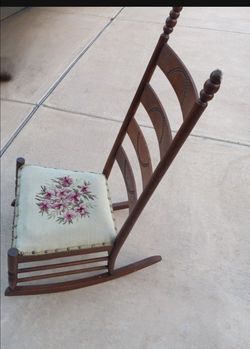 Antique  Ladder-Back  Rocking Chair