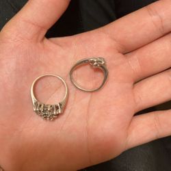 White Gold 14k And Silver Rings For Sale 
