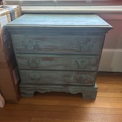Painted Wooden Night Stand 