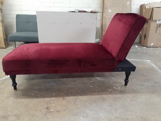 New velvet chaise sleeper red color