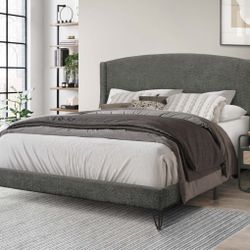 E. King Bed Frame With Mattress 