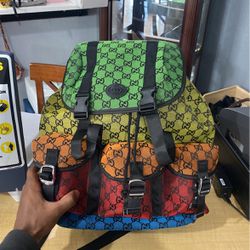 GUCCI Multicolor GG Canvas 3Pocket Backpack