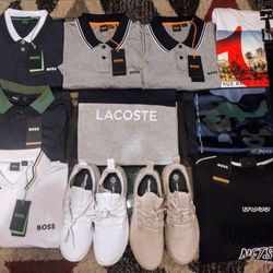 New 100% Authentic Hugo Boss Shirts 2XL & Adidas Shoes Mens 10