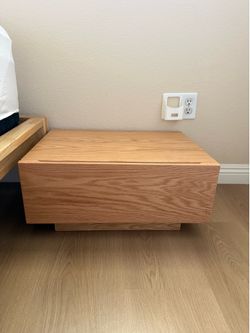Brand New! Solid White Oak Minimalist Nightstands (Set of 2)