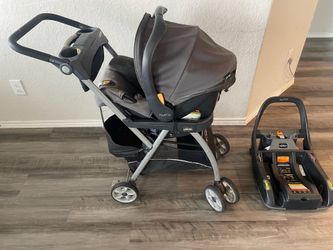 Chicco infant car seat with stroller frame