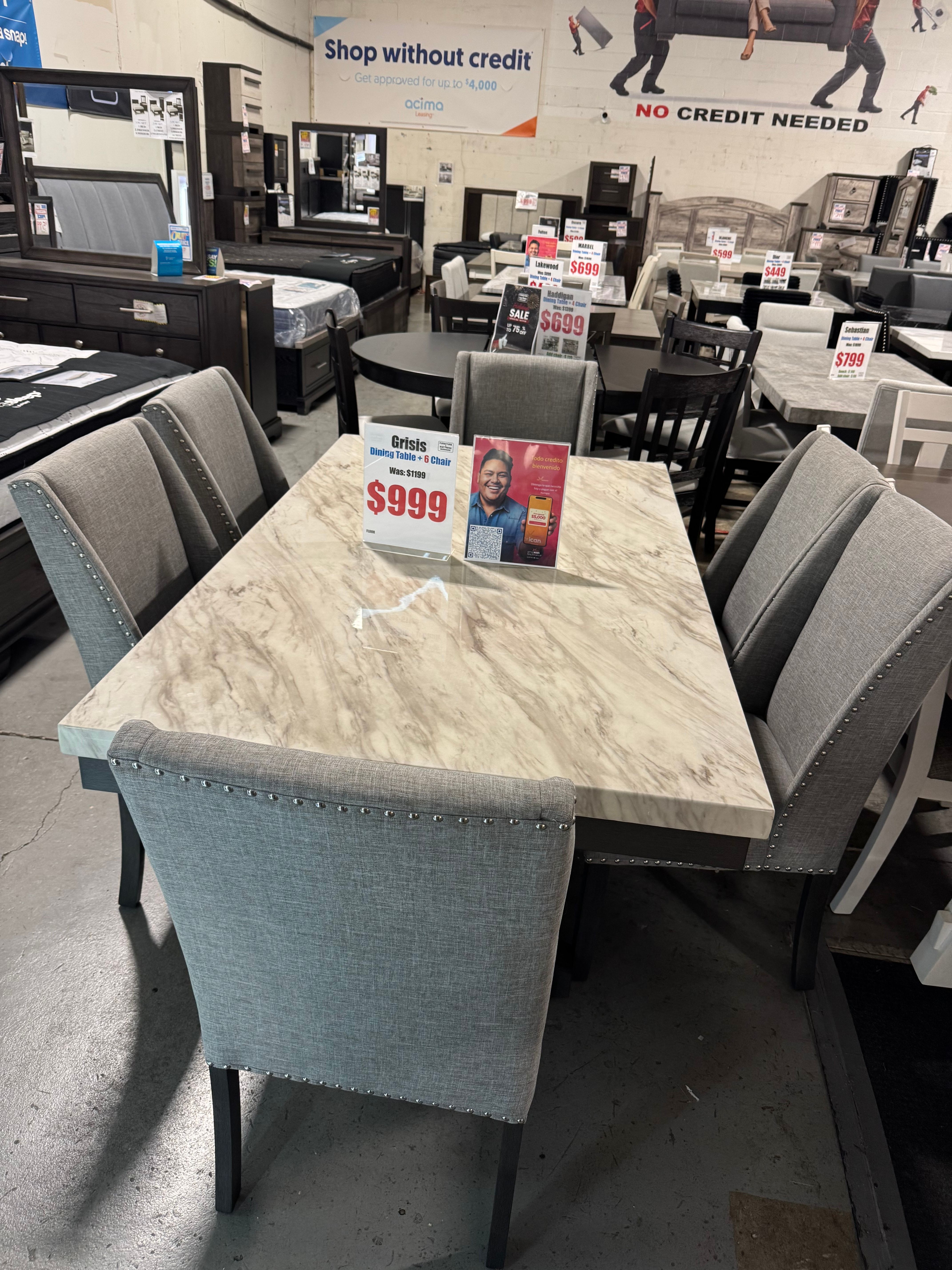 BEAUTIFUL DINING TABLE + CHAIRS – Take Home Today!