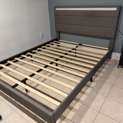 Queen Size Bed Frame With LED 