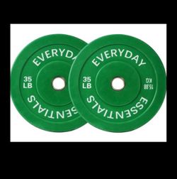 Everyday Essentials 35 LB Bumper Plates Pair