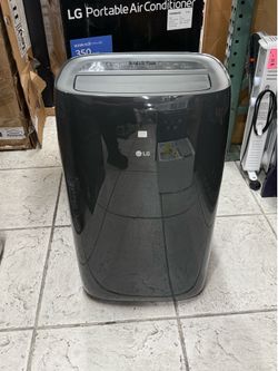 LG - 8000 BTU (Smart LGThinQ)  Portable Air Conditioner for 350 sq ft in black