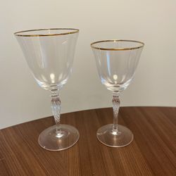 Vintage  Sasaki Crystal Glassware - Renaissance Gold