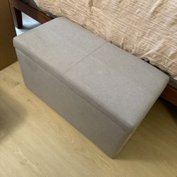 Grey Ottoman With Storage