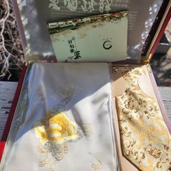 Luxury Shu Brocade Silk Scarf & Tie Gift Set - New in Box (UNESCO Heritage)
