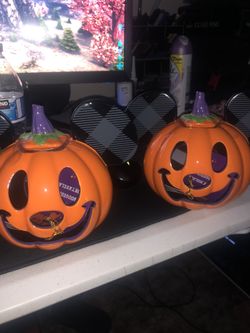 disney mickey pumpkin candle holder