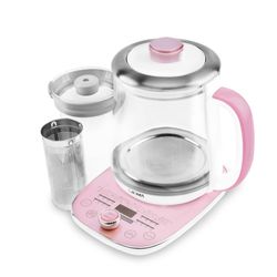 AROMA Professional 1.5L / 6-Cup Glass Digital Electric Tea Maker, Automatic Keep Warm, 16 Different Heat Setting Options, Spill-Free Pouring Spout