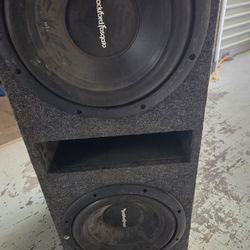 Rockford subs and amp in box