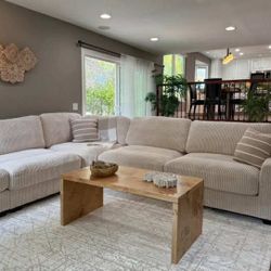 New 127x127 Corduroy Sectional Couch / Free Delivery 
