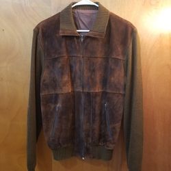 Mens Leather Suede Jacket Italy Size M