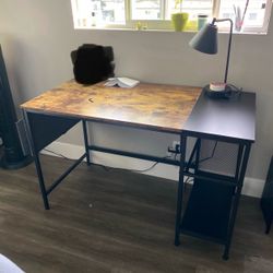 Desk- wood and metal