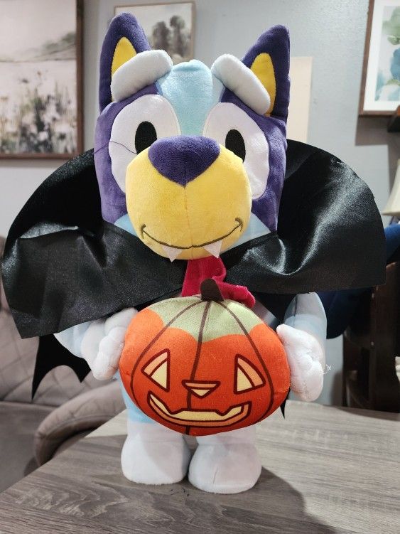 BLUEY 18 " tall VAMPIRE Halloween Stand Up Plush BRAND NEW SUPER ADORABLE!!