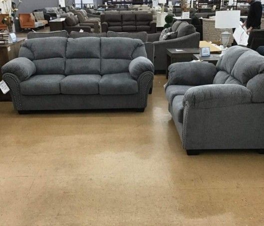 Allmaxx Pewter Living Room Set Sofa, loveseat & couch & sectional) ask price