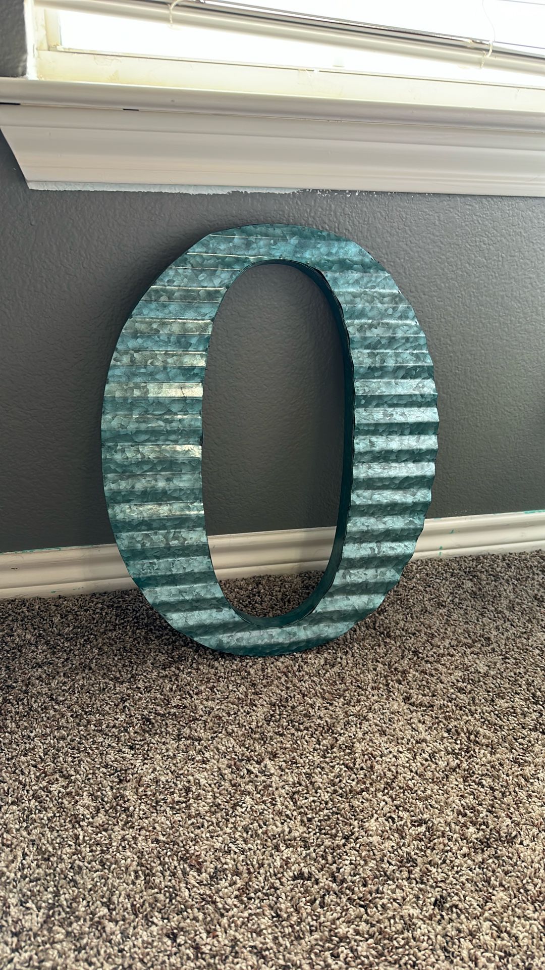 Blue Letter “O” Room Decor