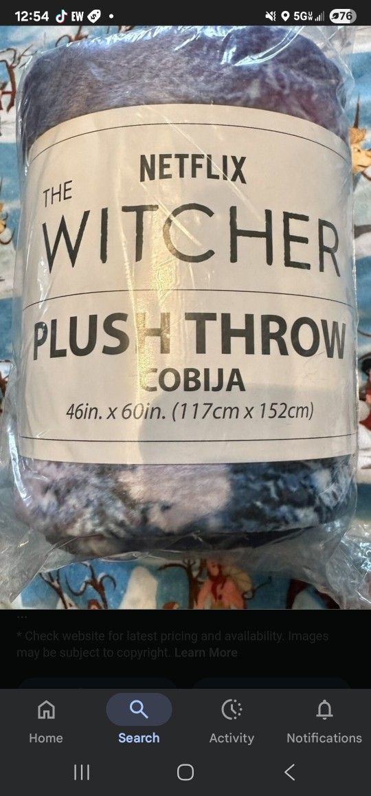 Witcher Cobija Plush Throw