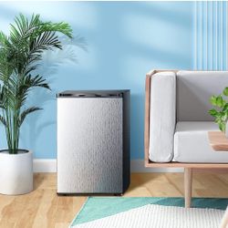  3.0 Cu.ft Compact Upright Freezer with Reversible Single Door,Removable Shelves Mini Freezer with Adjustable Thermostat for Home/Kitchen/Office (3.0 