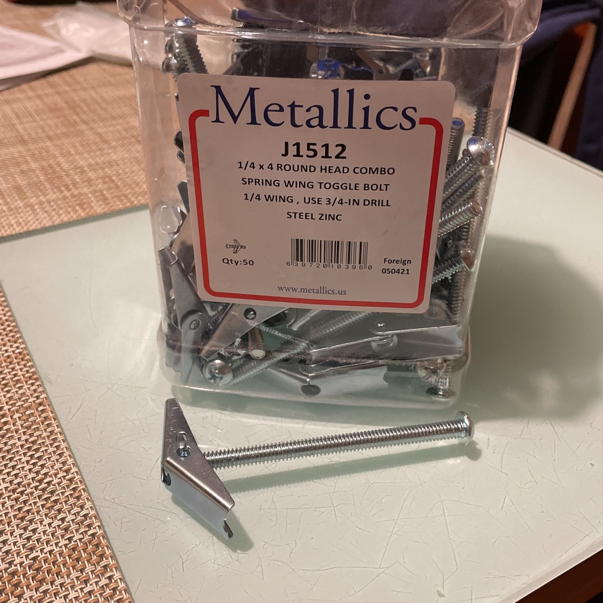 Box Of Toggle Bolts 50pcs