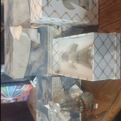 3 Simon & Designs Multi-Color Glass Angels By Susan Winget