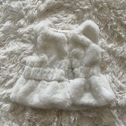 Little Cute Elegant Fur Jackets Both Size 0-3 Months