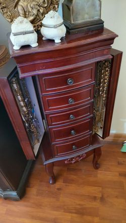 Queen Ann Jewelry  Armoire