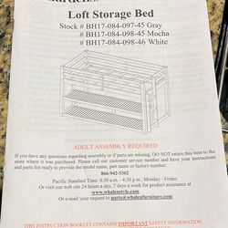 Loft Bed And Mattress - Size Full