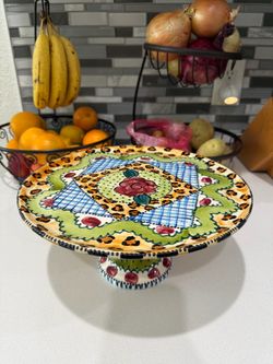 Cake Plate Had Painted