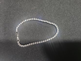 Silver crystal tennis bracelet