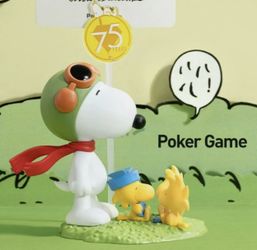 PEANUTS  75th Anniversary Snoopy Comic Life- POKER GAME Authentic POPMART