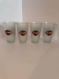 Harley-Davidson four pack vintage logo print glass set(
