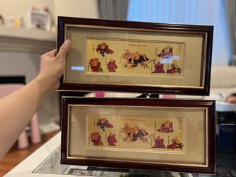 Lucky Happy Buddha Glass Screen N Wood Frame) Like New