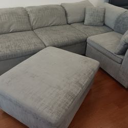*Warehouse Blowout Weekend!!!---Flexible Lima Fabric Sectional W/Ottoman---Only $599!!!---Limited Stock!!!