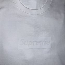 SUPREME TONAL BOX LOGO TEE WHITE SZ L