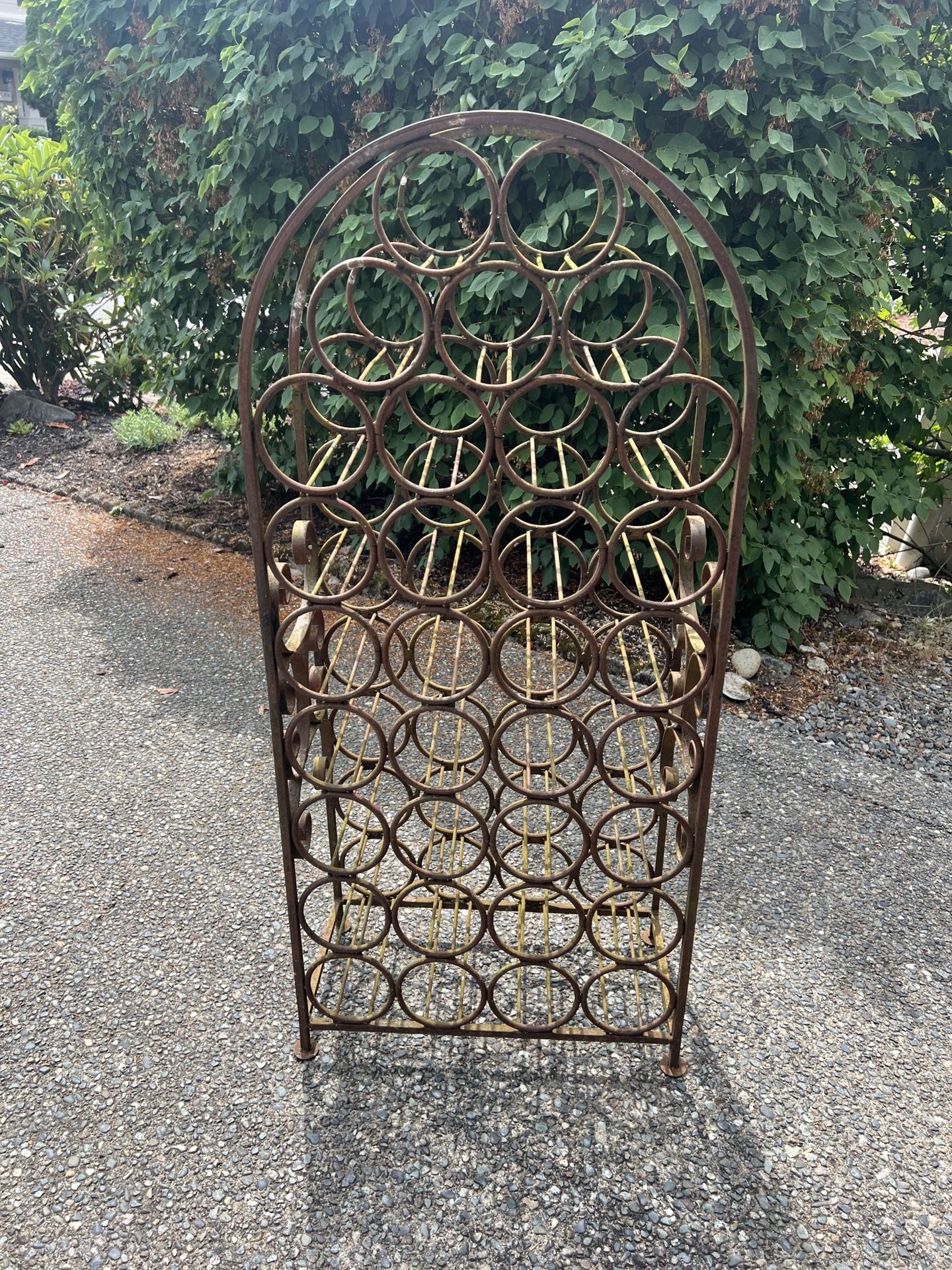 Vintage Metal Wine Rack