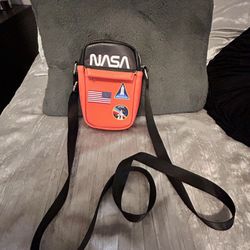 NASA: Orange, Mini Messenger, Crossbody Purse
