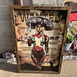 EL MARIACHI DE LA MUERTA BY DAVEED BENITO WOODEN FRAMED ART DECOR For Sale! 