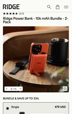 Ridge Magnetic Power Bank orange