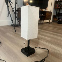 Table Lamp With Type C And USB Charging