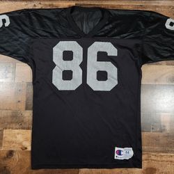 Vintage Champion Oakland Raiders Rocket Ismail Football Jersey Sz 44 Black #86