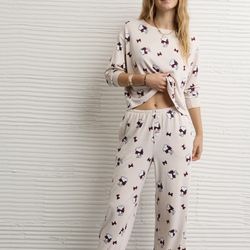 New NWT American Eagle Snoopy Pajama PJ’s Luxe Plush Lounge Medium